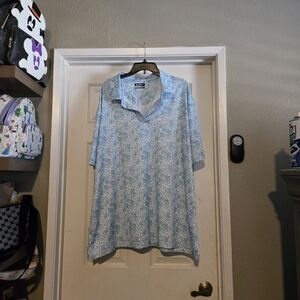 Hogan Light Blue Patterned Polo Shirt